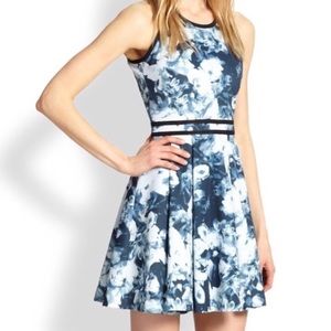 Parker Emmy fit & flare XS scuba halter dress